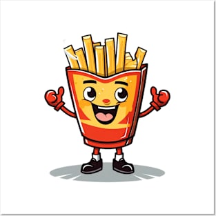 Cute French Fries T-Shirt Posters and Art